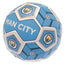 Manchester City FC Hex Size 3 Football LKT Sport Multi colour PVC panel football30 panels featuring a mix of club logos and textSuitable for 6 to 9 yrs oldOfficial licensed productSize 3 footballApprox 63cm in circumference Soccer Balls