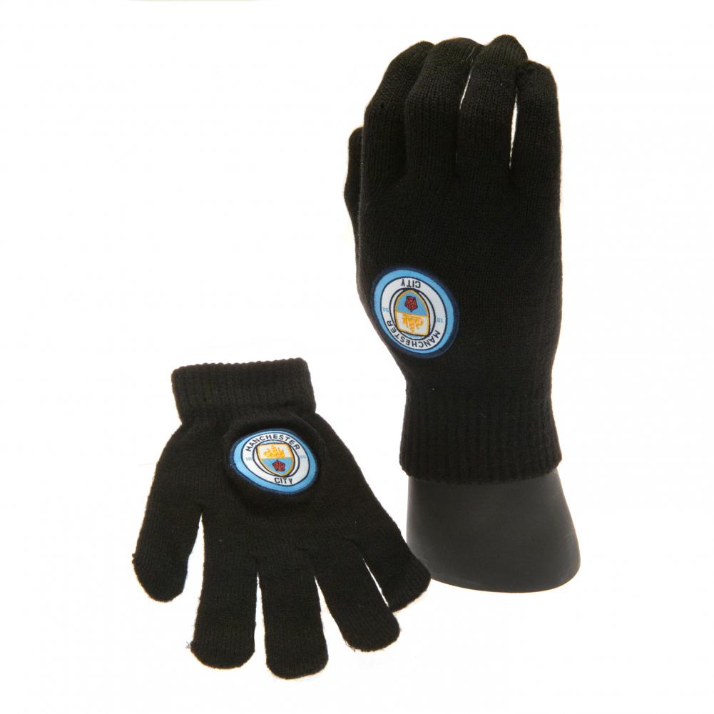 Manchester City FC Knitted Gloves Junior LKT Sport Football>Premier League>Manchester City FC Gloves & Mittens