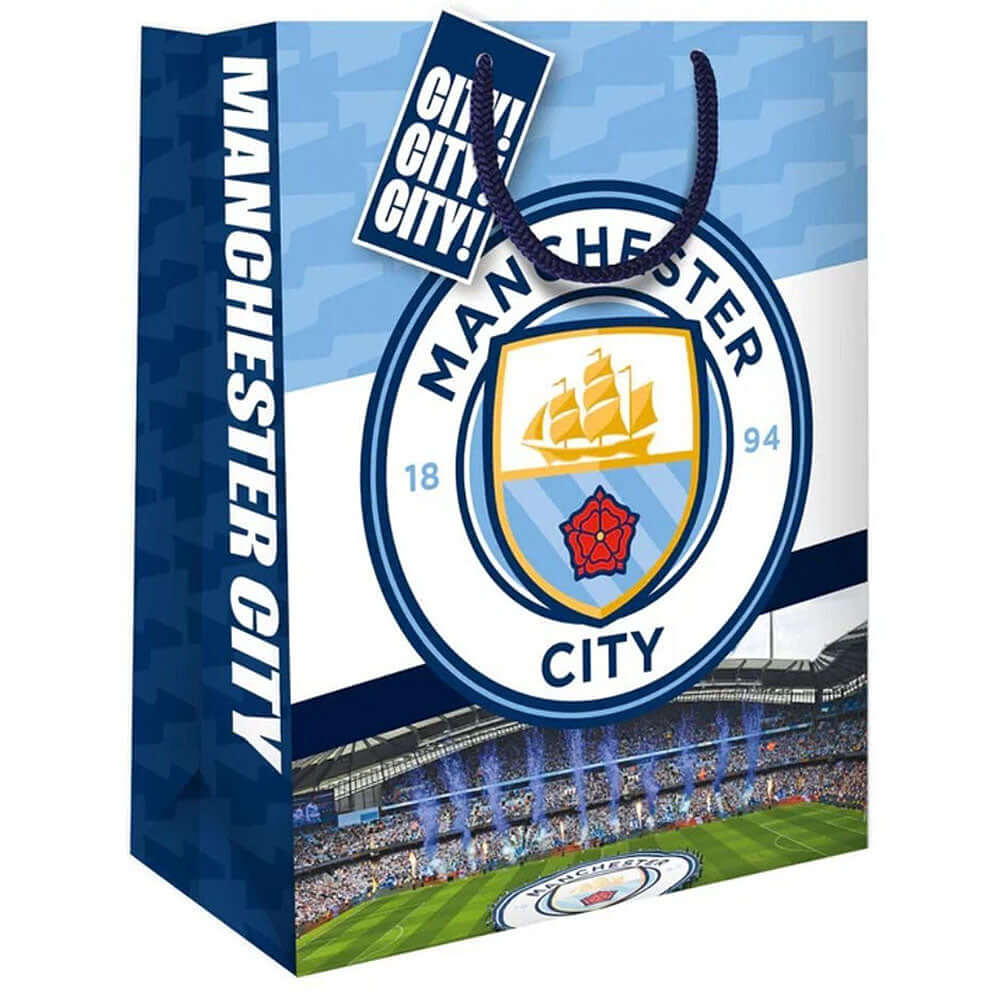 Manchester City FC Medium Colour Gift Bag LKT Sport Football>Premier League>Manchester City FC Gift Bags
