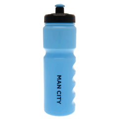 Manchester City FC Plastic Drinks Bottle LKT Sport Easy grip lightweight drinks bottleSky blue stripe design bottle with the City crest in navyFeatures 'Super City' text in navyWith a screw top lid and push-pull drinking spoutOfficial licensed productAppr
