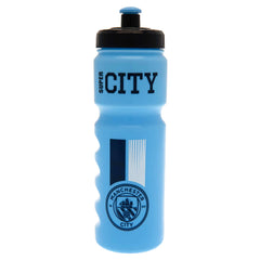 Manchester City FC Plastic Drinks Bottle LKT Sport Easy grip lightweight drinks bottleSky blue stripe design bottle with the City crest in navyFeatures 'Super City' text in navyWith a screw top lid and push-pull drinking spoutOfficial licensed productAppr