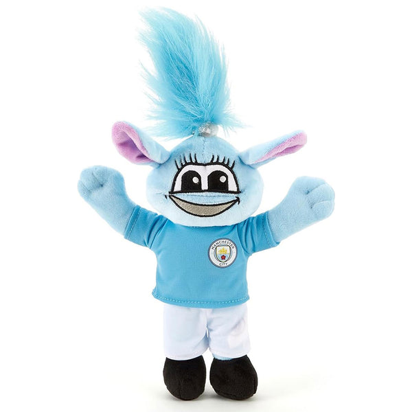 Manchester City FC Plush Moonbeam Mascot LKT Sport Soft to touch plush Moonbeam mascotWith a full colour crest on the shirt100% polyesterOfficial licensed productApprox 28cm tall Stuffed Animals