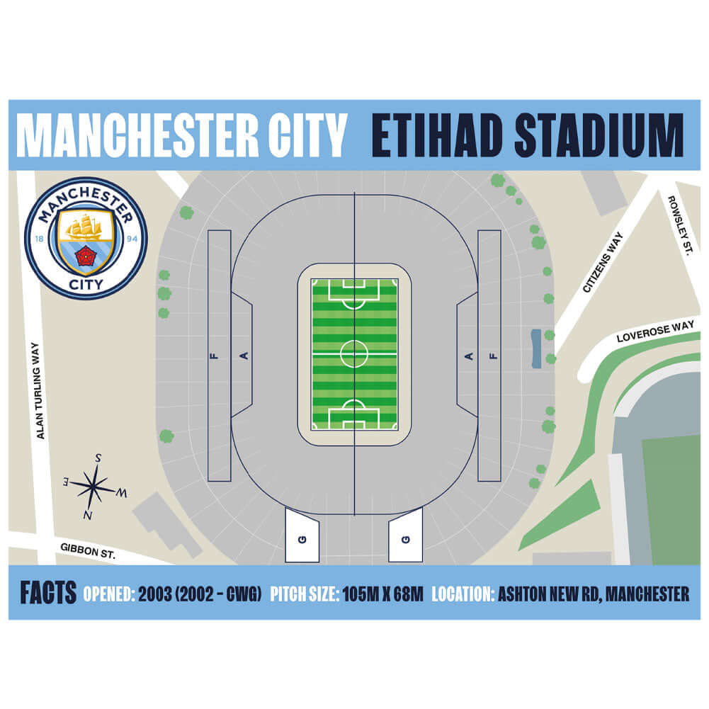 Manchester City FC Pop-Up Birthday Card LKT Sport Football>Premier League>Manchester City FC Greeting Cards
