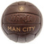 Manchester City FC Retro Heritage Football LKT Sport Genuine leather heritage footballFeaturing gold debossed print Man City crest and text18 panel retro style ball with stitched featureOfficial licensed productSize 5 footballApprox 69cm in circumference