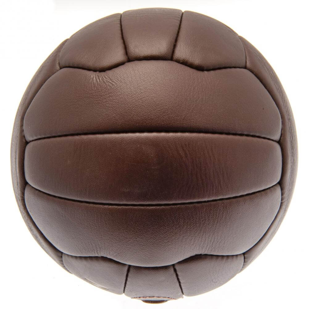 Manchester City FC Retro Heritage Football LKT Sport Genuine leather heritage footballFeaturing gold debossed print Man City crest and text18 panel retro style ball with stitched featureOfficial licensed productSize 5 footballApprox 69cm in circumference