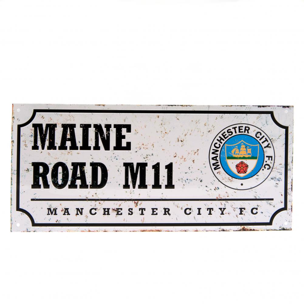 Manchester City FC Retro Street Sign LKT Sport Football>Premier League>Manchester City FC Novelty Signs