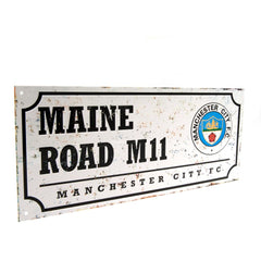 Manchester City FC Retro Street Sign LKT Sport Football>Premier League>Manchester City FC Novelty Signs