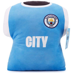 Manchester City FC Shirt Cushion LKT Sport Shirt shaped cushion featuring the Man City crest and City textSoft and velvety plush feel cushion100% PolyesterOfficial licensed productApprox 36cm x 38cm x 10cm Chair & Sofa Cushions