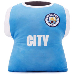 Manchester City FC Shirt Cushion LKT Sport Shirt shaped cushion featuring the Man City crest and City textSoft and velvety plush feel cushion100% PolyesterOfficial licensed productApprox 36cm x 38cm x 10cm Chair & Sofa Cushions