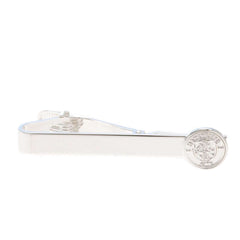 Manchester City FC Silver Plated Tie Slide LKT Sport Classic design tie slide in a mirror finishSilver Plated pin featuring the City crestWith a crocodile clip backOfficial licensed productApprox 50mm x 12mm Tie Clips