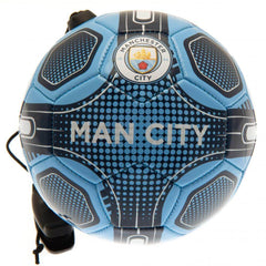 Manchester City FC Size 2 Skills Trainer LKT Sport Great close control and skills training aidSize 2 training ball with a cordSky blue football featuring a full colour City crest and navy detailPerfect for improving passing, control and reactionsOfficial