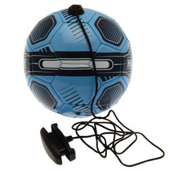 Manchester City FC Size 2 Skills Trainer LKT Sport Great close control and skills training aidSize 2 training ball with a cordSky blue football featuring a full colour City crest and navy detailPerfect for improving passing, control and reactionsOfficial
