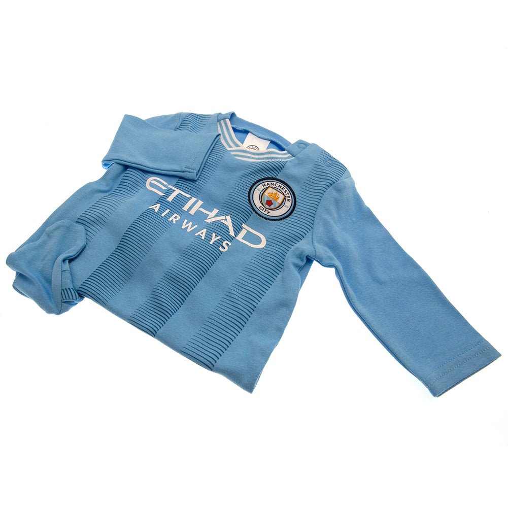 Manchester City FC Sleepsuit 6/9 mths ES LKT Sport Football>Premier League>Manchester City FC Baby & Children's Sleepwear