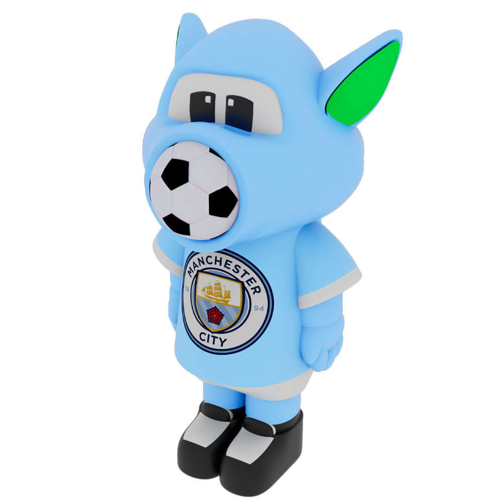 Manchester City FC Squeeze Popper LKT Sport Funky City Squeeze Popper with 4 soft foam ballsSimply place a foam ball into the popper's mouth, squeeze the squishy belly and launch soft foam balls up to approximately 6 metresSuitable for ages 3+Official lic