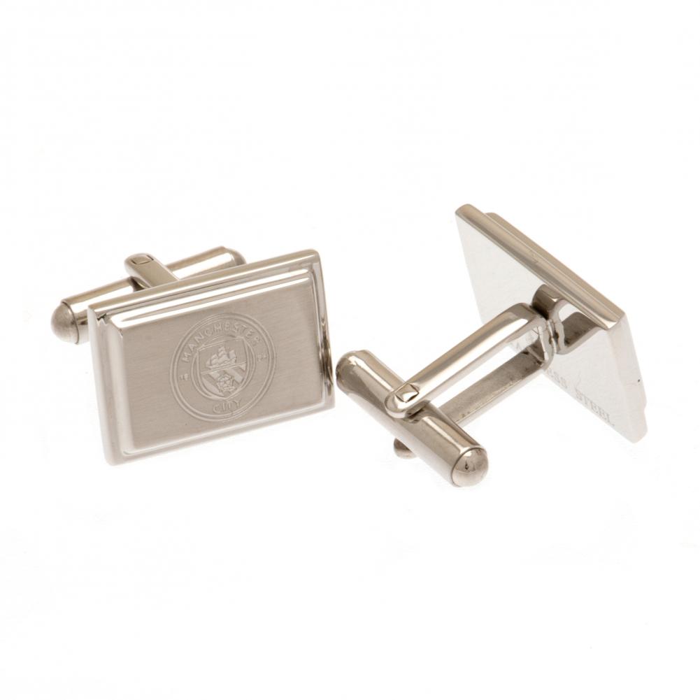 Manchester City FC Stainless Steel Cufflinks LKT Sport Football>Premier League>Manchester City FC Cufflinks