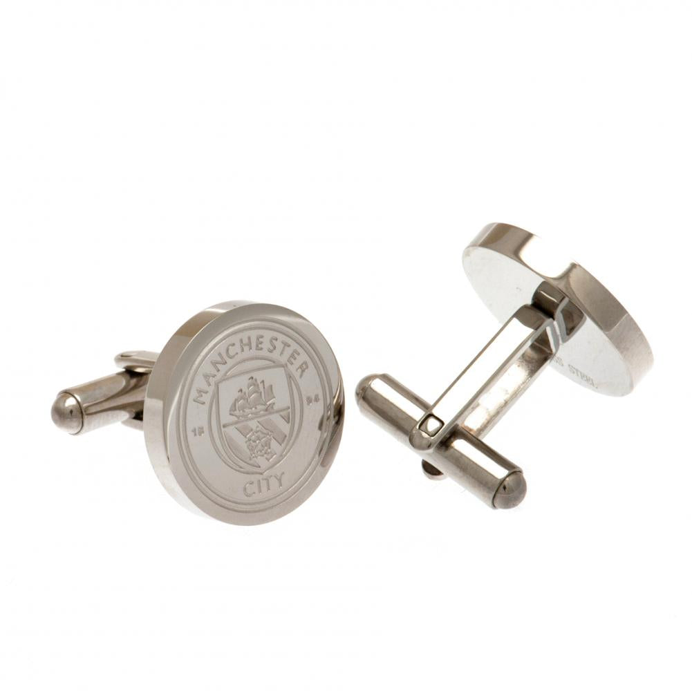 Manchester City FC Stainless Steel Formed Cufflinks LKT Sport Football>Premier League>Manchester City FC Cufflinks