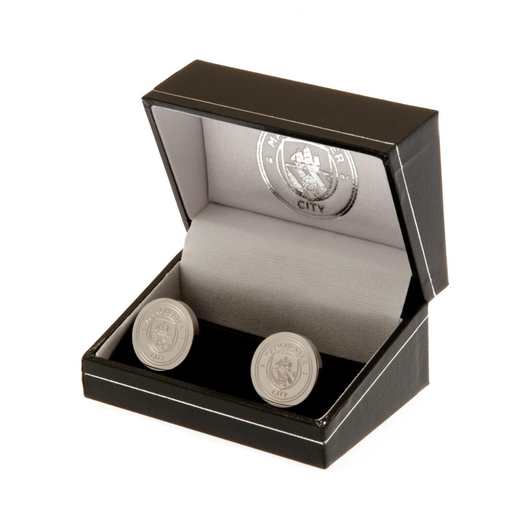Manchester City FC Stainless Steel Formed Cufflinks LKT Sport Football>Premier League>Manchester City FC Cufflinks