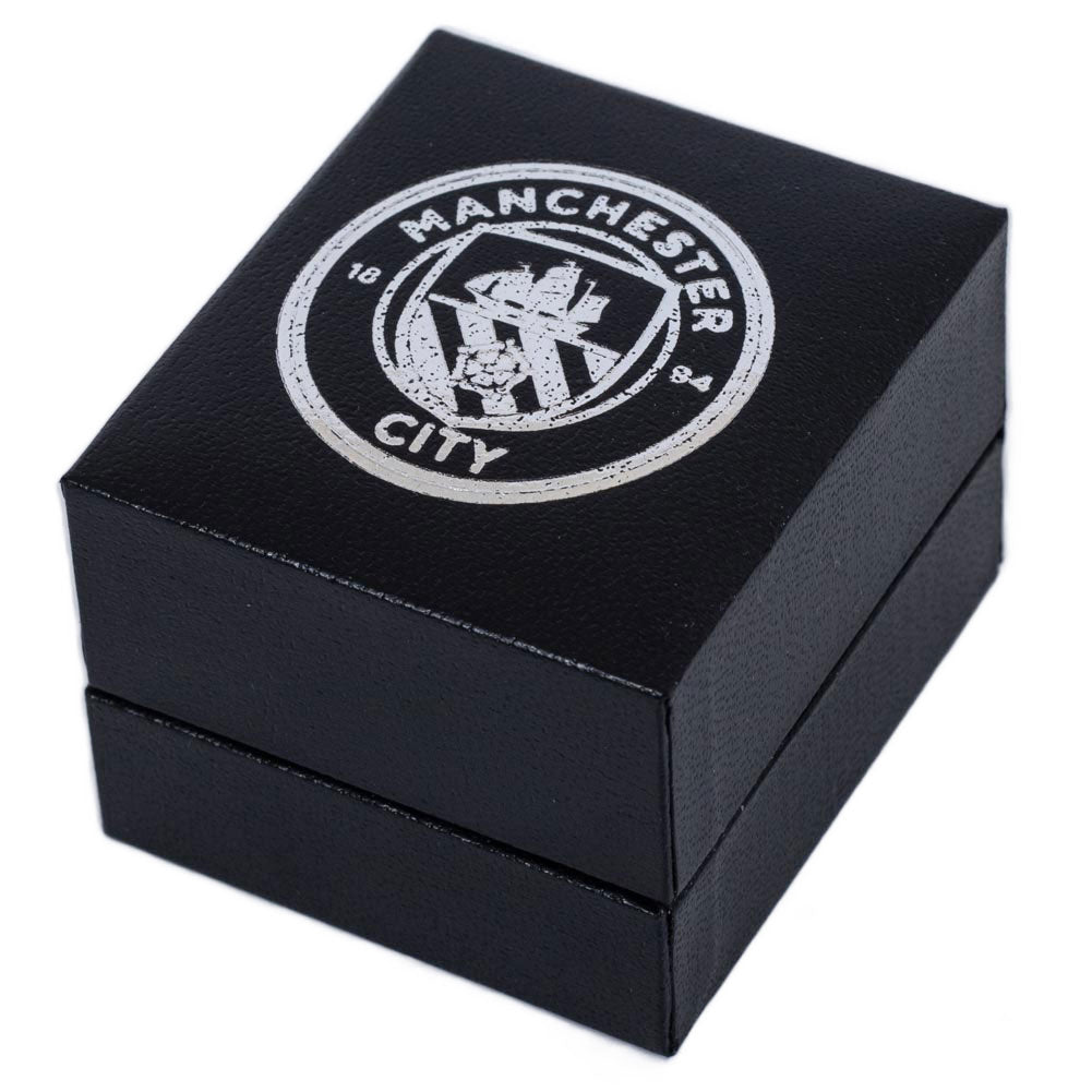 Manchester City FC Sterling Silver Stud Earring LKT Sport Football>Premier League>Manchester City FC