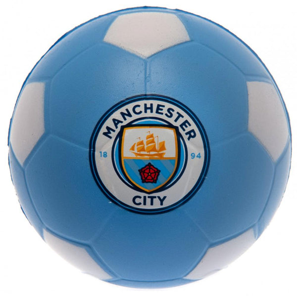 Manchester City FC Stress Ball LKT Sport Classic sky blue and white football design stress ball Printed with a full colour City crest Made from PU foam Official licensed product Approx 6cm in diameter On a header card Soccer Balls