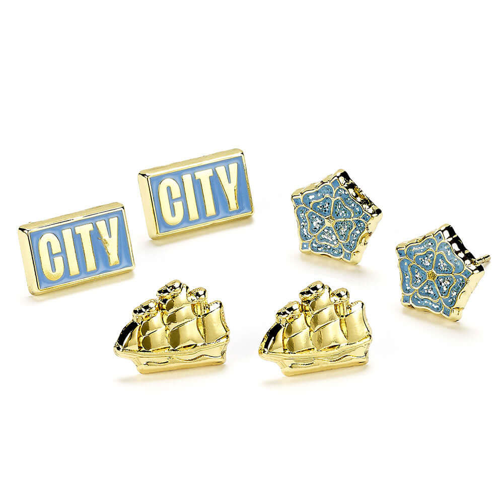 Manchester City FC Stud Earring Set LKT Sport Football>Premier League>Manchester City FC Earrings
