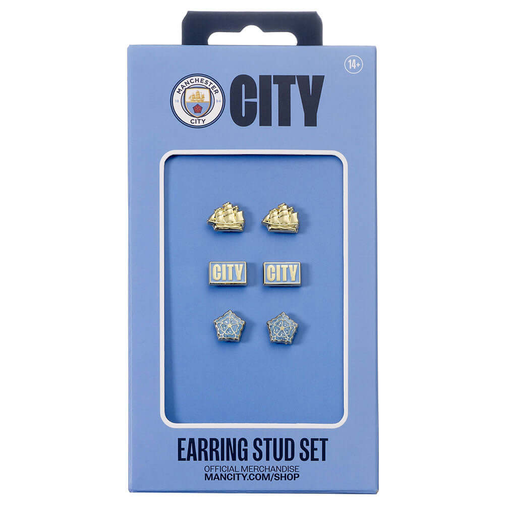 Manchester City FC Stud Earring Set LKT Sport Football>Premier League>Manchester City FC Earrings
