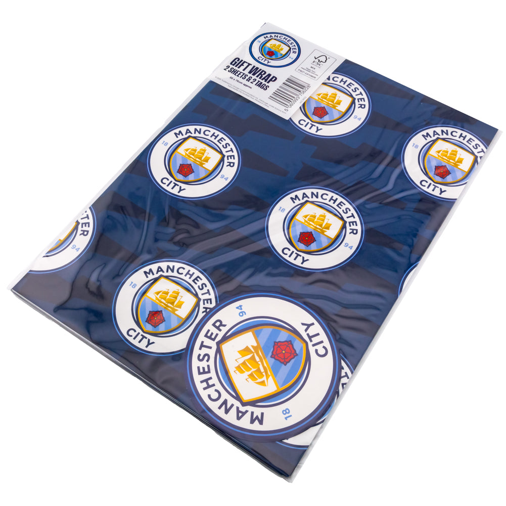 Manchester City FC Text Gift Wrap LKT Sport Football>Premier League>Manchester City FC Gift Wrapping