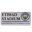Manchester City FC White Street Sign LKT Sport Gloss finish design stamped metal wall sign Etihad Stadium road sign, the home of Man City FC on a white background Ready to hang on the wall with four small holes for fixing Official licensed product Approx