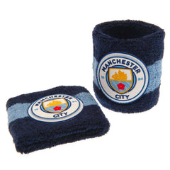 Manchester City FC Wristbands LKT Sport Pack of 2 soft cotton sweatbandsIn dark blue with light blue bands, featuring the club crestElasticated, one size fits allOfficial licensed productApprox 7cm wide Sweat Wristbands