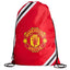 Manchester United FC Core Stripe Gym Bag LKT Sport Fade design gym bag featuring MUFC text and full colour club crestDrawstring close with metal eyeletsWipe clean polyesterOfficial licensed productApprox 44cm x 33cm flat Prints