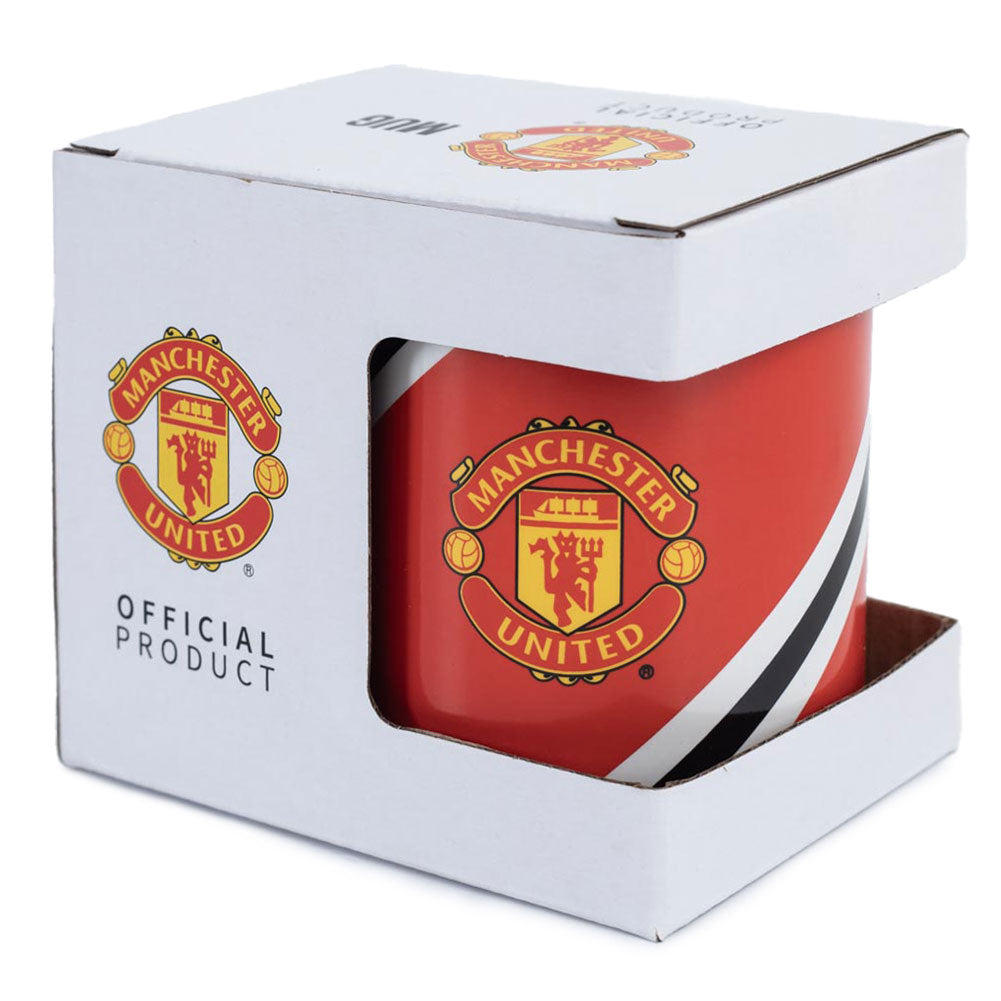 Manchester United FC Core Stripe Mug LKT Sport Football>Premier League>Manchester United FC Mugs