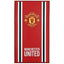 Manchester United FC Core Stripe Towel LKT Sport Large soft to touch 100% cotton velour beach towelFeatures a Core Stripe design with a full colour club crest and Manchester United textOfficial licensed productApprox 140cm x 70cm (55in x 28in) Beach Towel
