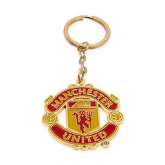 Manchester United FC Crest Keyring LKT Sport Metal crest shaped keyring with chain and split ringDie stamped design with full colour enamel infillMetal alloy with gold style finishOfficial licensed productApprox 45mm x 40mm Keychains