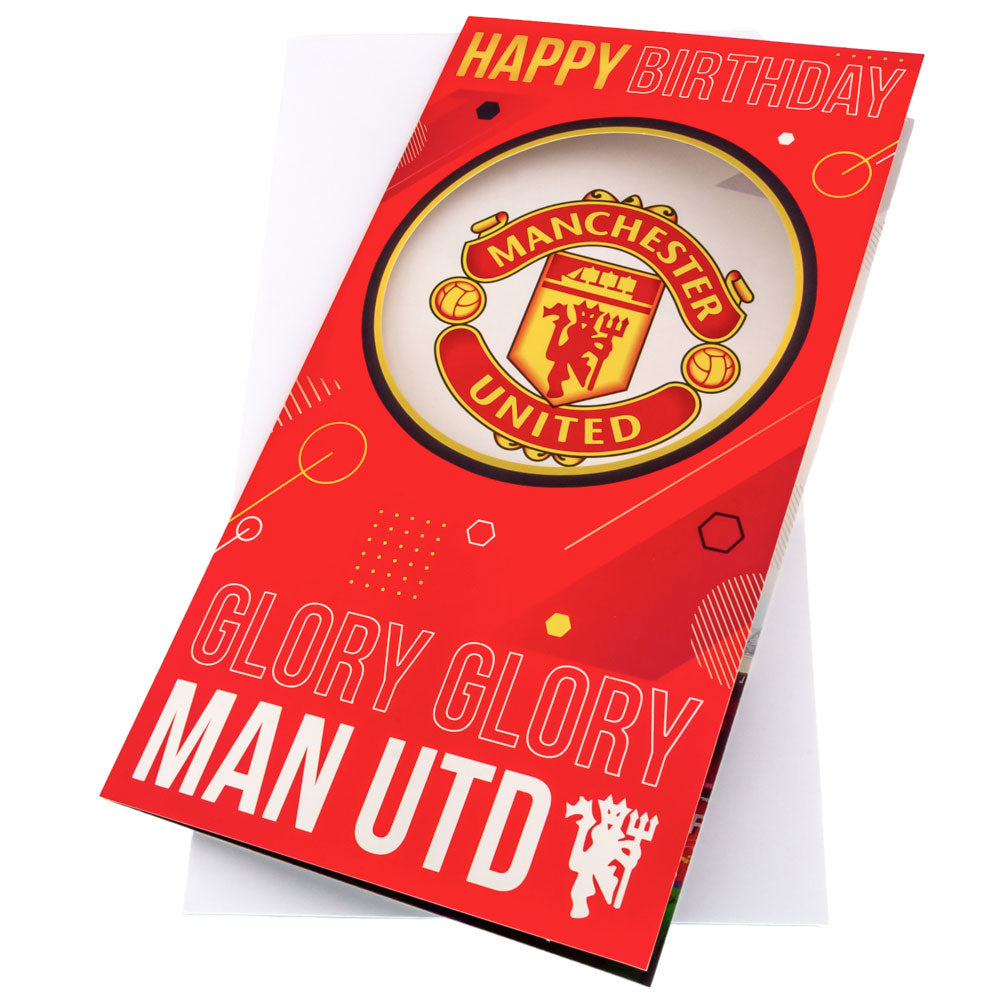 Manchester United FC Glory Glory Birthday Card LKT Sport Football>Premier League>Manchester United FC Greeting Cards