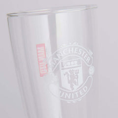 Manchester United FC Mono Crest Tall Beer Glass LKT Sport Football>Premier League>Manchester United FC Beer Glasses