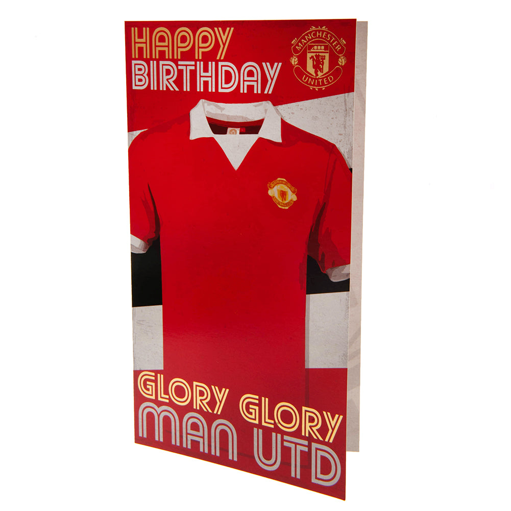 Manchester United FC Retro Shirt Birthday Card LKT Sport Football>Premier League>Manchester United FC Greeting Cards