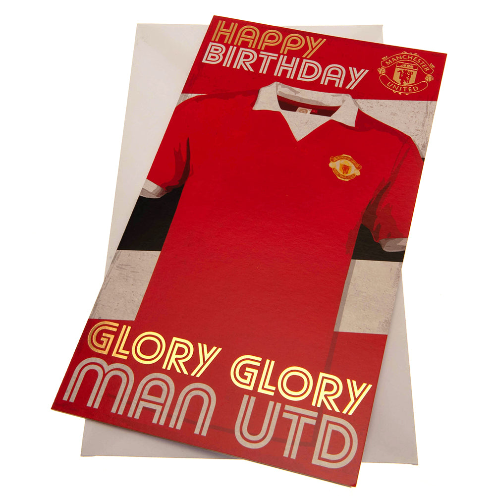 Manchester United FC Retro Shirt Birthday Card LKT Sport Football>Premier League>Manchester United FC Greeting Cards