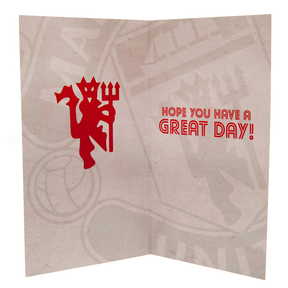 Manchester United FC Retro Shirt Birthday Card LKT Sport Football>Premier League>Manchester United FC Greeting Cards