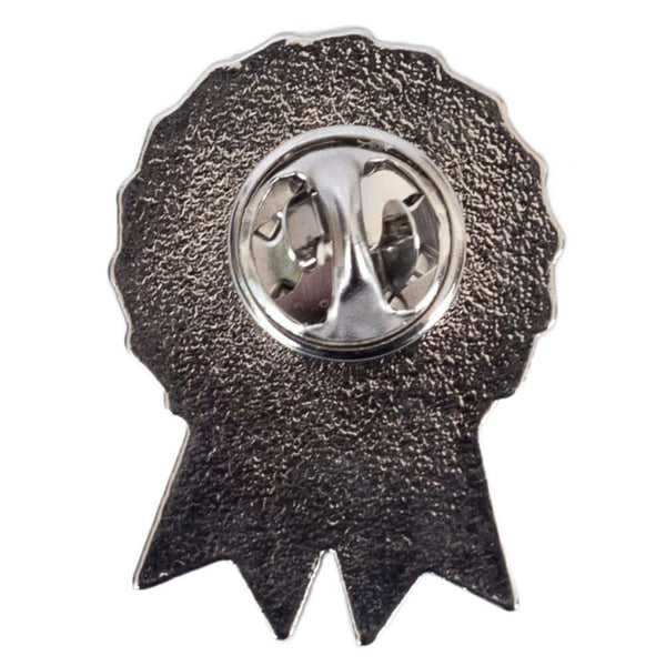 Manchester United FC Rosette Badge LKT Sport Metal rosette shaped pin badgeDie stamped design with full colour enamel infillWith butterfly clasp fixingMetal alloy with silver style finishOfficial licensed productApprox 30mm x 20mm Pins