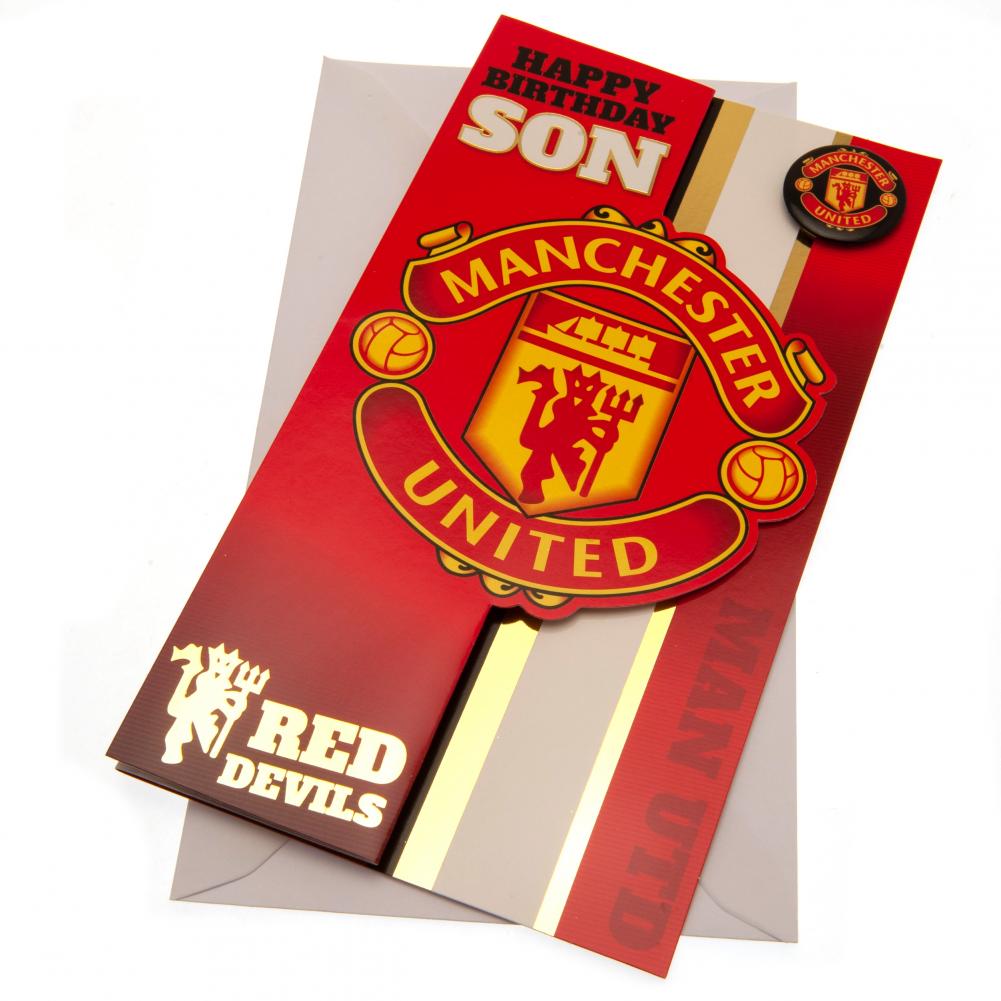 Manchester United FC Son Birthday Card LKT Sport Football>Premier League>Manchester United FC Greeting Cards