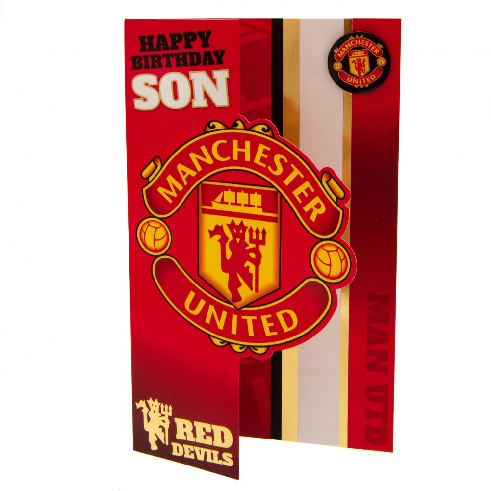 Manchester United FC Son Birthday Card LKT Sport Football>Premier League>Manchester United FC Greeting Cards