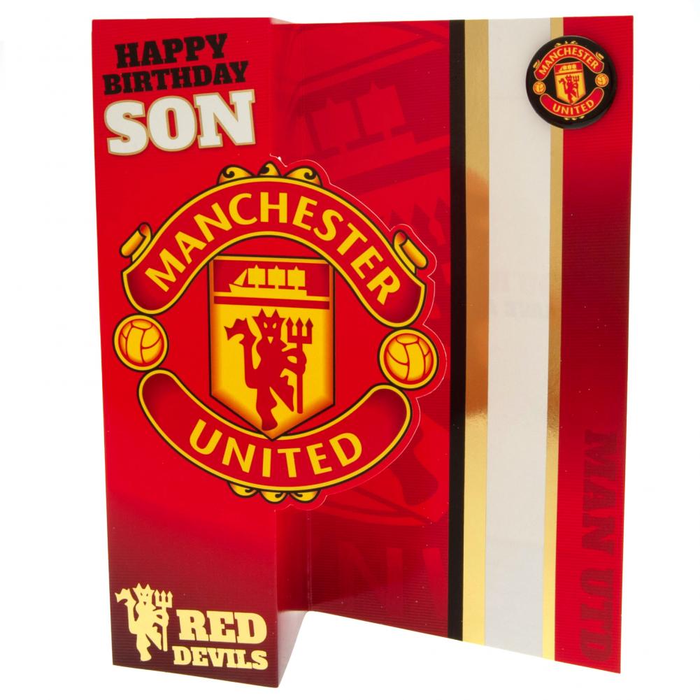 Manchester United FC Son Birthday Card LKT Sport Football>Premier League>Manchester United FC Greeting Cards
