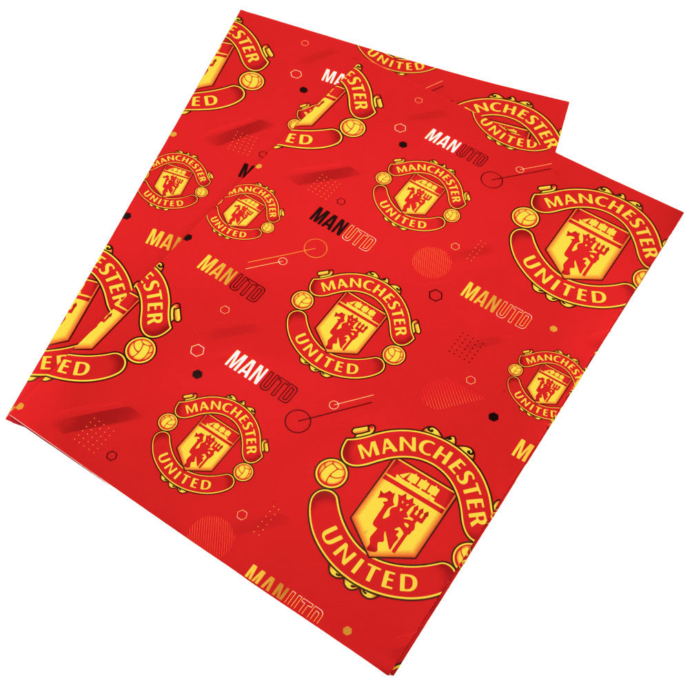 Manchester United FC Text Gift Wrap LKT Sport Football>Premier League>Manchester United FC Gift Wrapping