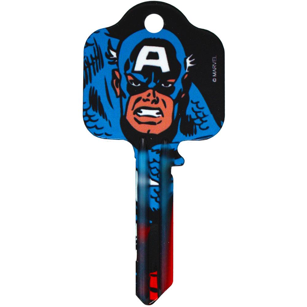 Marvel Comics Door Key Captain America LKT Sport Entertainment>Movies>Marvel Key Blanks