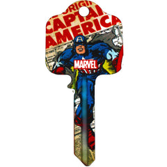 Marvel Comics Door Key Captain America LKT Sport Entertainment>Movies>Marvel Key Blanks