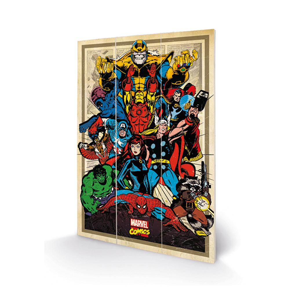 Marvel Comics Wood Print LKT Sport Entertainment>Movies>Marvel Prints