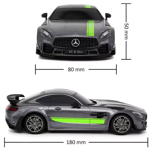 Mercedes AMG GT PRO Radio Controlled Car 1:24 Scale LKT Sport Comprehensive replica model true to the actual vehicle with outstanding detailing; rims, rubber tyres and a great paint finishWorking spring suspension system, adjustable front wheel alignment