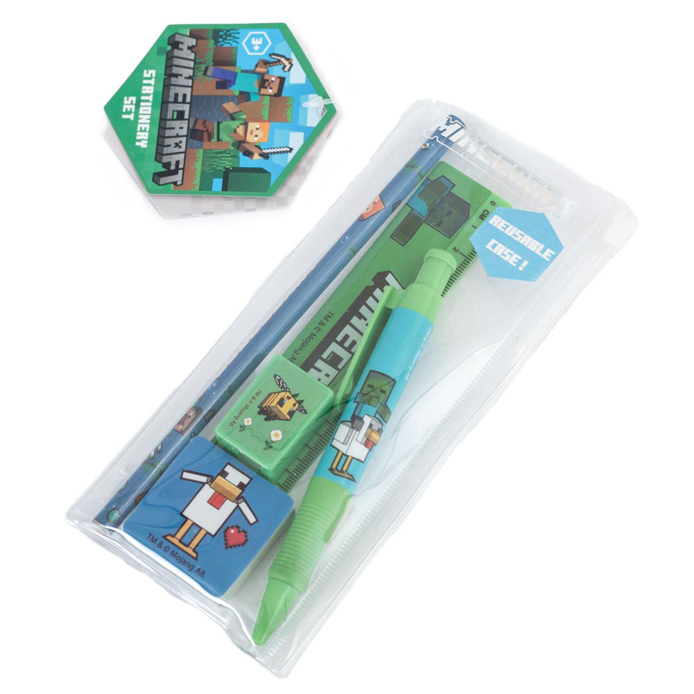 Minecraft 5pc Stationery Set LKT Sport Entertainment>Gaming>Minecraft Stationery