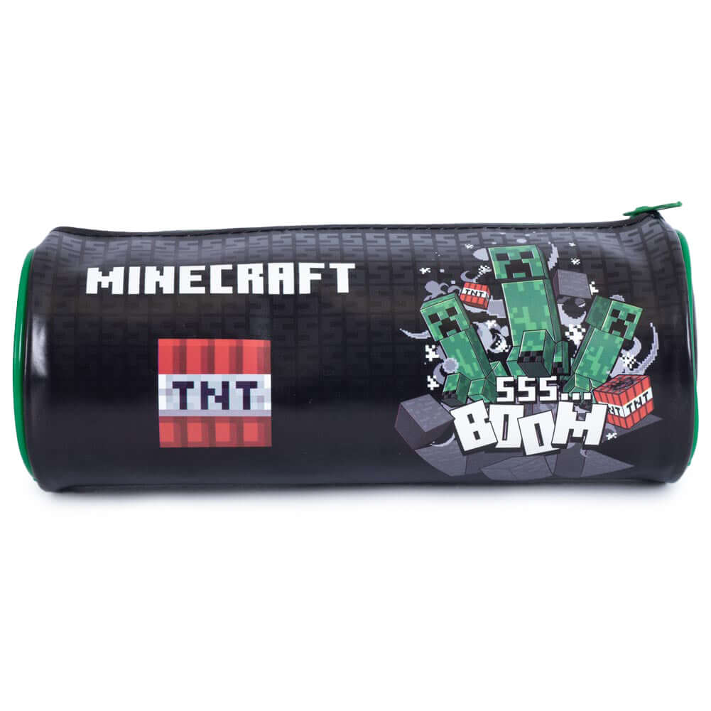 Minecraft Barrel Pencil Case LKT Sport Tubular style zipped pencil caseFeaturing an explosion of Creepers and TNTFor all your stationery storage needs at home or at schoolOfficial licensed productApprox 20cm x 8cm x 8cm Pen & Pencil Cases