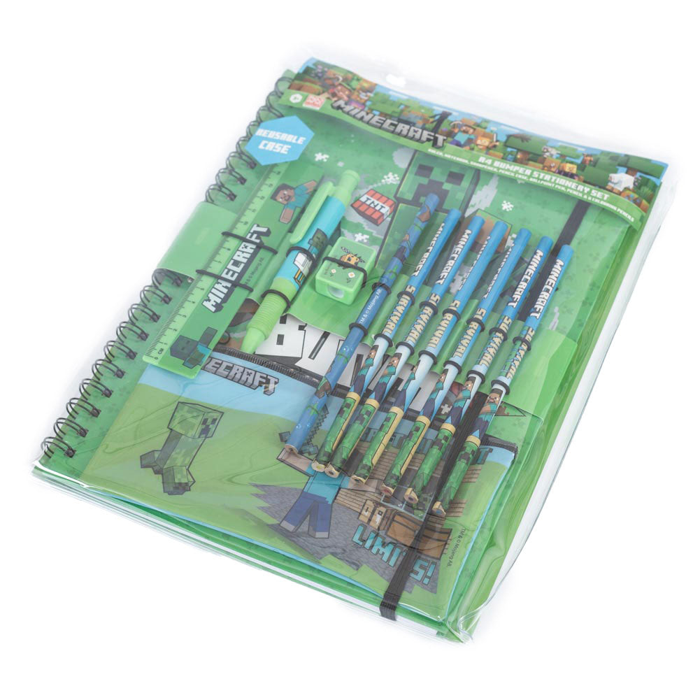 Minecraft Bumper Stationery Set LKT Sport Entertainment>Gaming>Minecraft Stationery