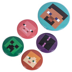 Minecraft Button Badge Set LKT Sport Entertainment>Gaming>Minecraft Pinback Buttons
